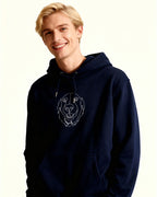 Haftowany One-Line Bluza z Kapturem