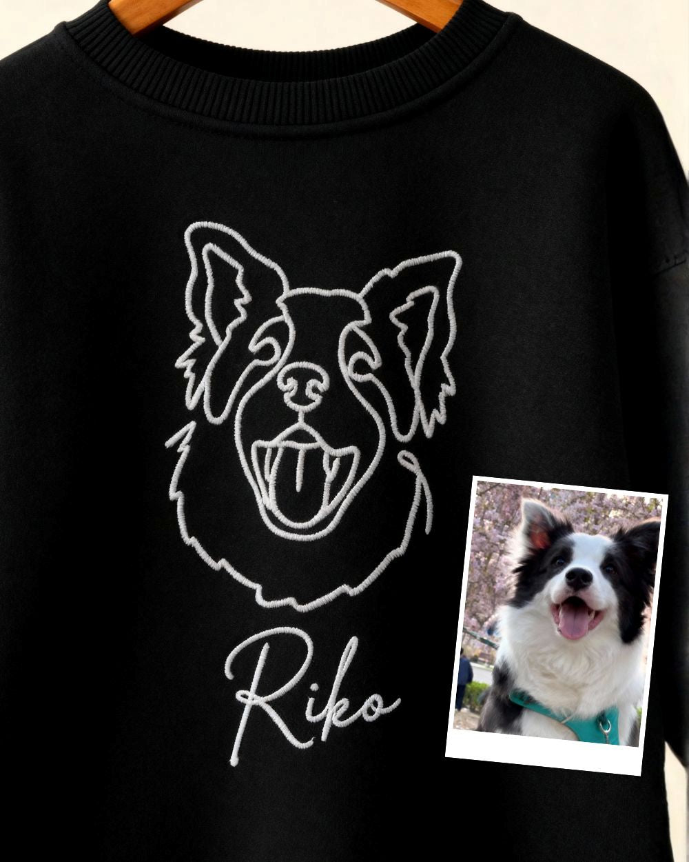 Haftowany One-Line Bluza