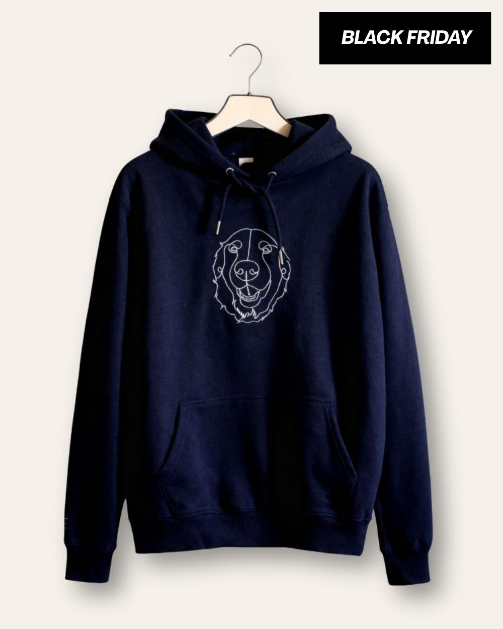 Haftowany One-Line Bluza z Kapturem