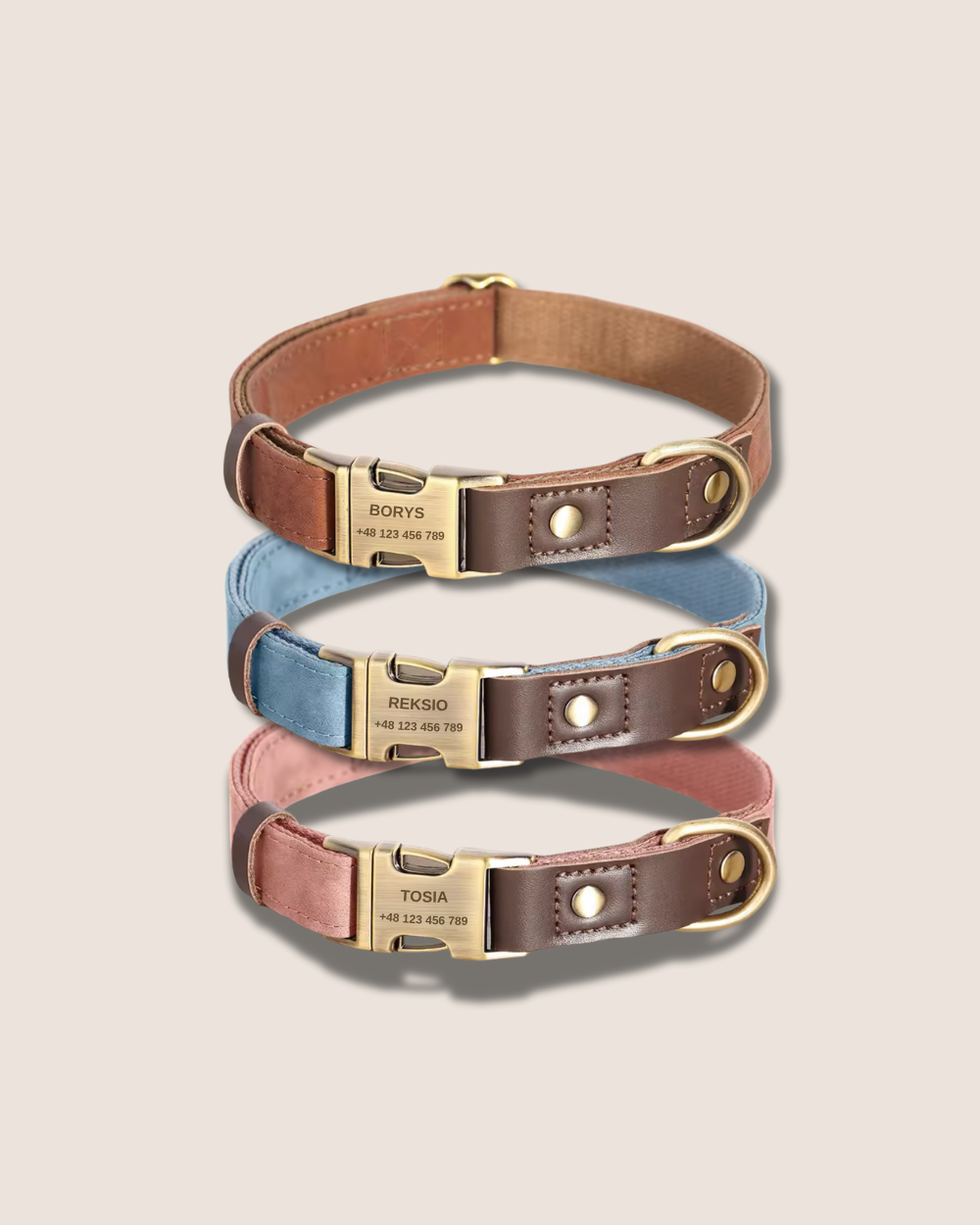 Obroża z imieniem i numerem telefonu