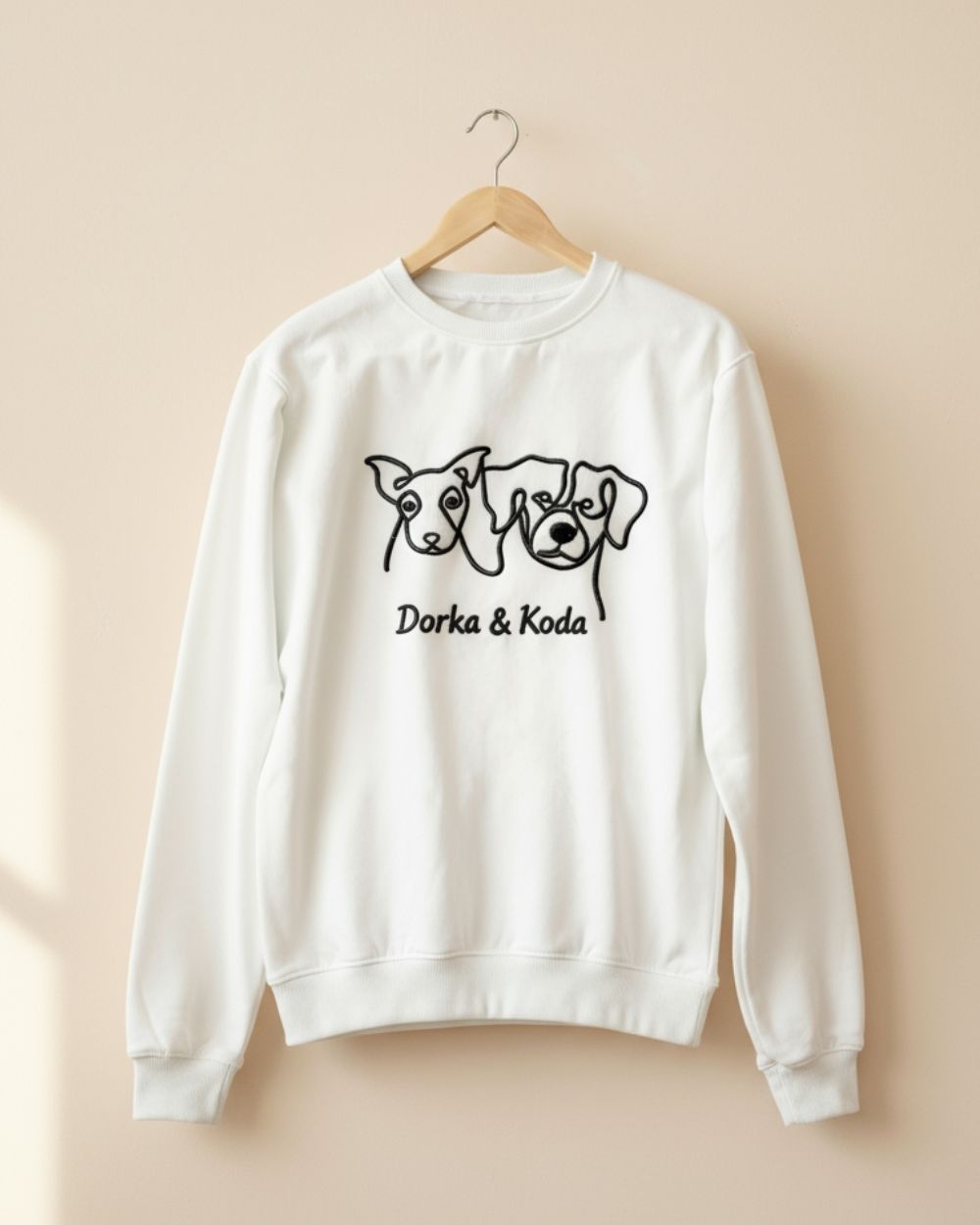 Haftowany One-Line Bluza